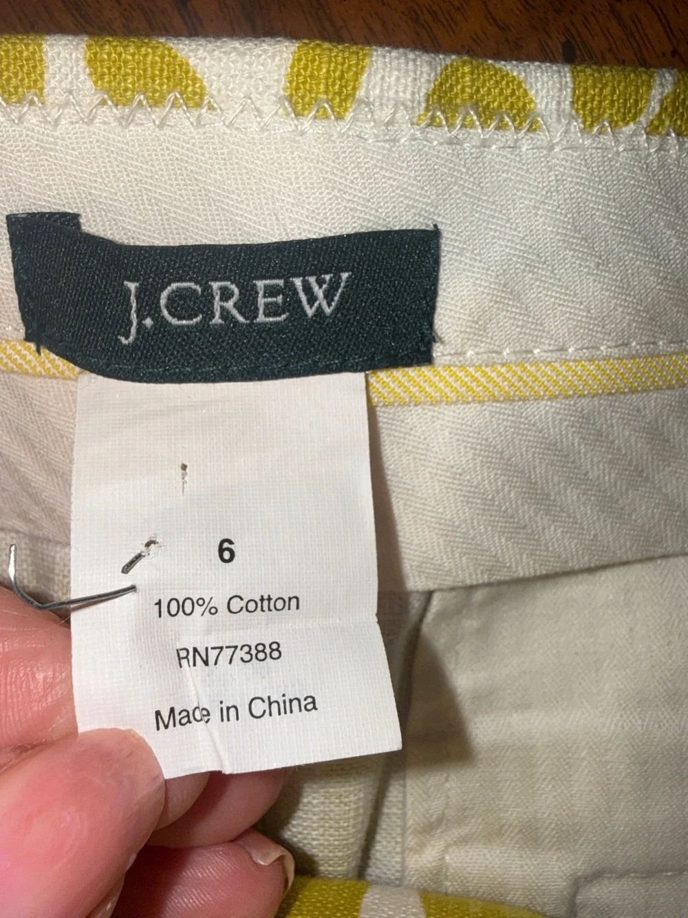 J.Crew Floral Cotton Mini Skirt Mustard Ivory Size 6